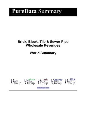 cover image of Brick, Block, Tile & Sewer Pipe Wholesale Revenues World Summary